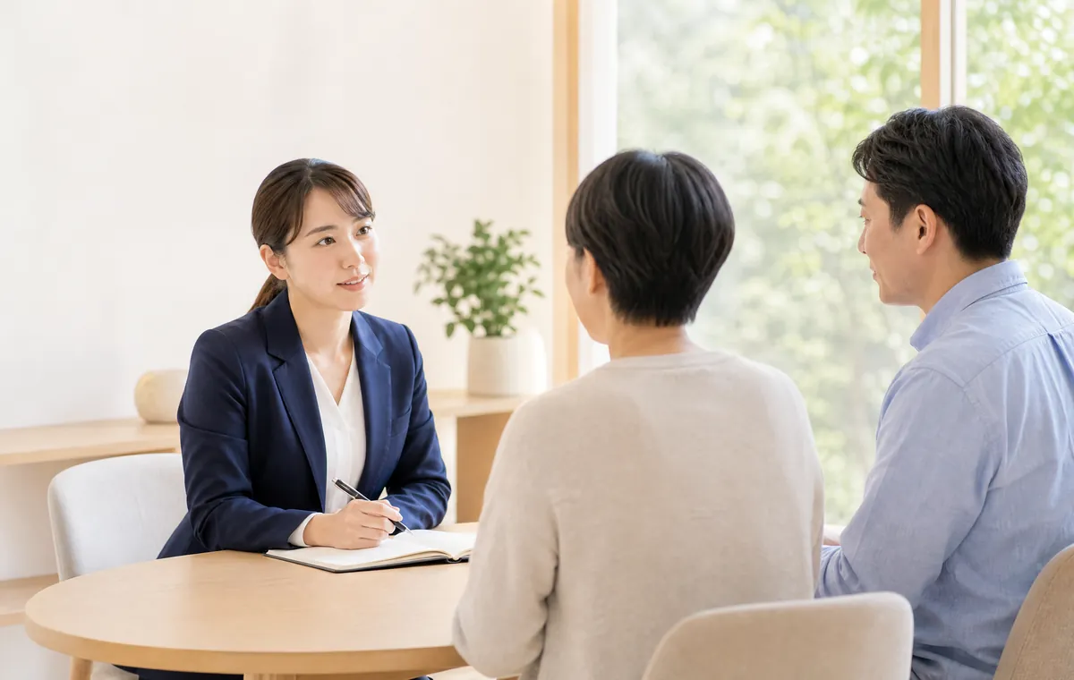 相談支援事業所福祉支援 日月の相談支援専門員が面談する様子
