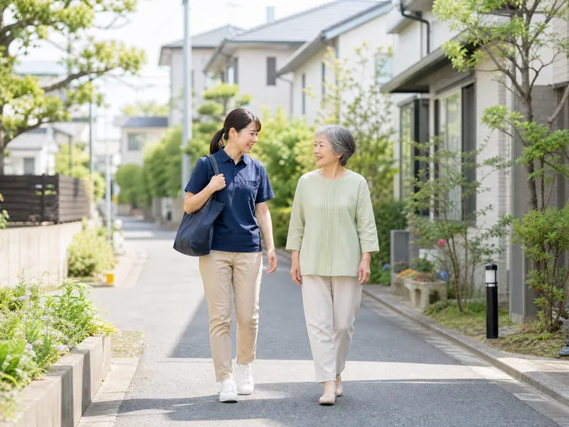 加西市・加東市の地域を社用車で訪問するスタッフ
