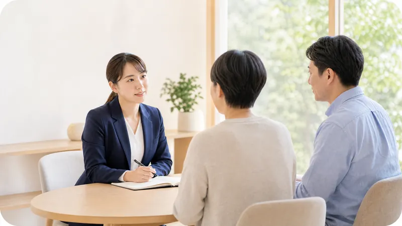 相談支援事業所福祉支援 日月の相談支援専門員が面談する様子